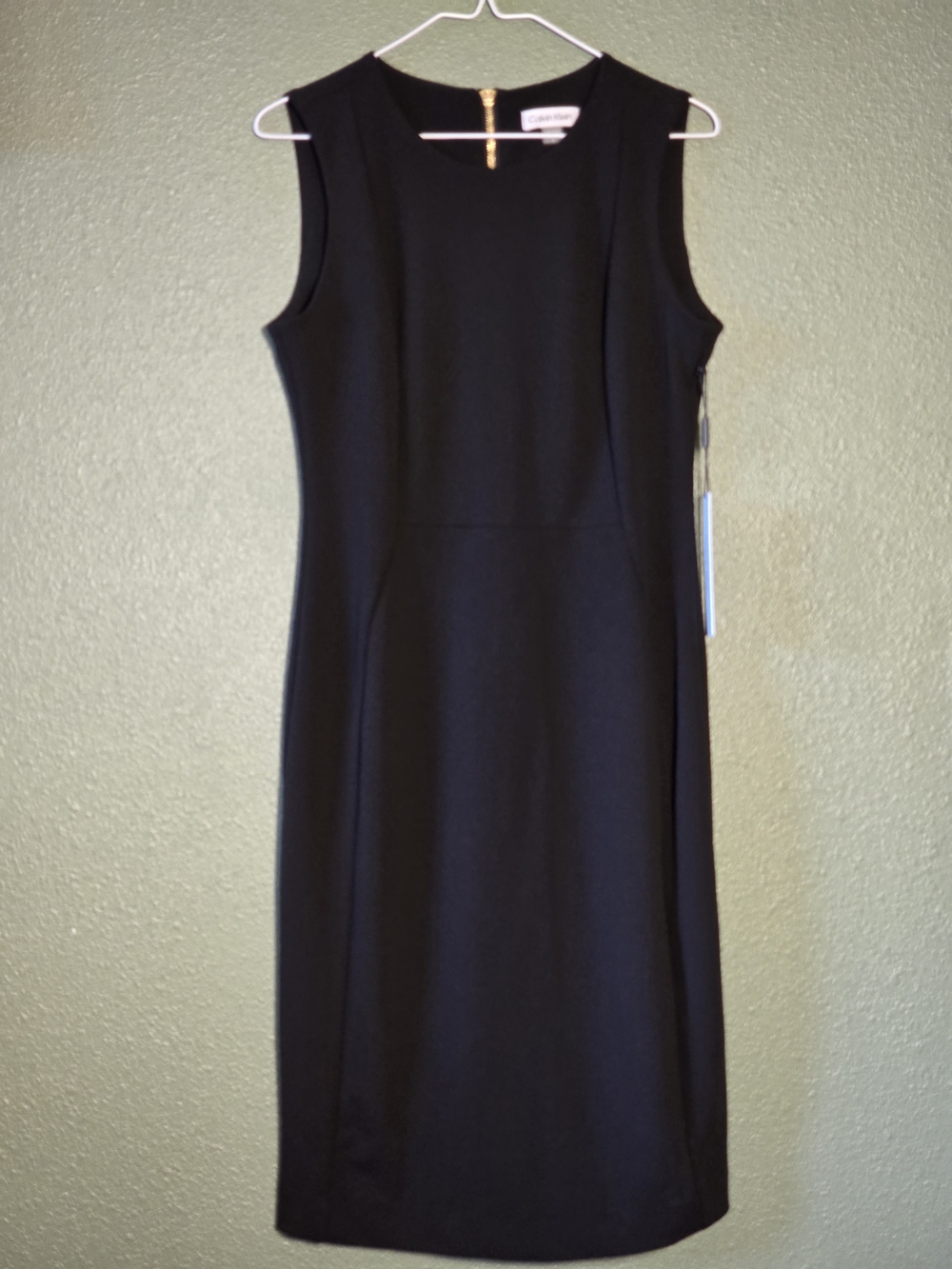 Classic Black Sleeveless Sheath Dress - Brand: Calvin Klein